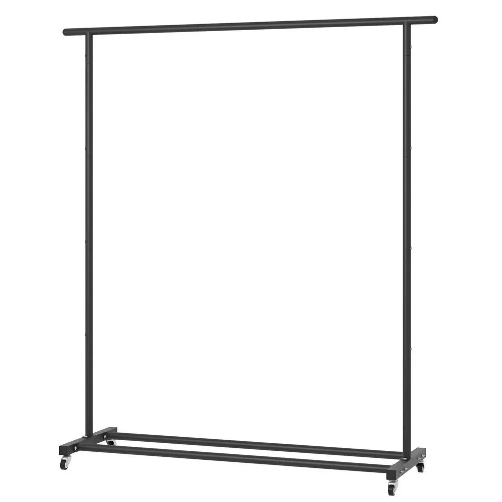 Buzowruil Clothing Rack Clothes Rack Standard Rod Simple Rolling Metal Garment R - Picture 6 of 6